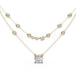 Collar de Plata de Ley 925 de alta calidad Leb Grown Diamond Trendy and Gorgeous para ocasiones de fiesta de boda - Product Image 3