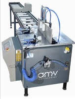 AMV ENGINEERING Máquina de Corte Avanzada Totalmente Automática para Aluminio/UPVC/Acero Inoxidable, Sierra de Cabezal Único para Puertas y Ventanas, 220-440V