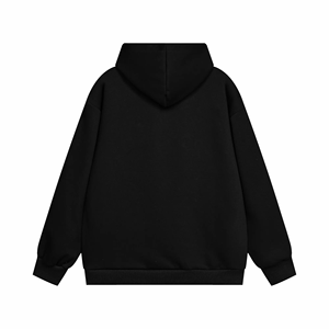 เสื้อกันหนาวมีฮู้ดของผู้ชายผ้าฟลีซแบบรูดซิปโอเวอร์ไซส์ทำจากผ้าฝ้าย100% กรดซักได้ - Product Image 5