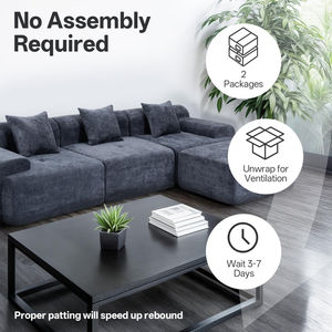 Nouveaux produits 2026 sur Alibaba et Amazon : Canapé avec ottoman en boîte, petit volume (CBM), expédition facile à l'étranger - Product Image 5