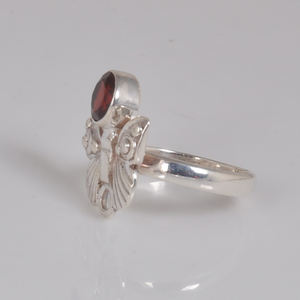 แหวนเงินสเตอร์ลิงสำหรับสุภาพสตรี925อัญมณีเครื่องประดับสำหรับงานแต่งงานที่ดีประดับด้วยโกเมนสำหรับงานเลี้ยงงานแต่งงานและโอกาสพิเศษ - Product Image 3