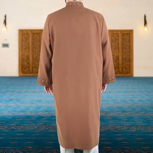 Thobe de Lino Antiarrugas, Elegancia Atemporal, Artesanía Premium, Acabado Lujoso, Ropa Islámica Tradicional, Cómodo - Product Image 3