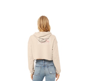 Sweats à capuche décontractés de couleur attrayante pour femmes, top court à manches longues style sweats à capuche vierges, achetez en gros pour créer votre marque avec vos logos - Product Image 3