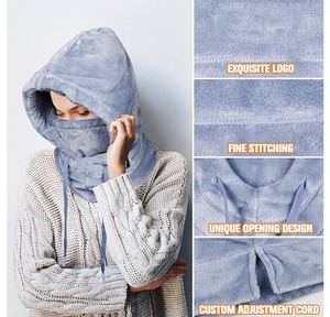 Masque de ski d'hiver en peluche douce, respirant et imperméable avec cordon de serrage réglable pour les activités sportives et par temps froid - Product Image 3