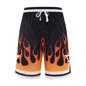 Shorts de surf pour hommes en toile personnalisée, séchage rapide, respirants, avec cordon de serrage, taille mi-haute, logo frontal et poches - Product Image 1