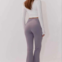 Conjunto de Yoga de Diseño Moderno, Talla Grande, con Logotipo Personalizado, Cintura Baja, 2 Piezas, Ecológico, para Mujer, Ropa Deportiva para Gimnasio y Entrenamiento