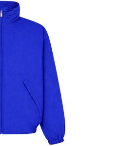 Veste zippée bleu royal pour homme, col montant, légère, imperméable, coupe-vent, décontractée, en toile, avec poches latérales, broderie d'hiver - Product Image 4