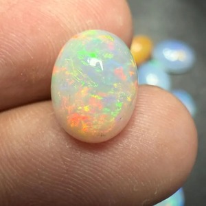 Ópalo Etíope Natural de 2050 Quilates, Cabujón Ovalado Welo Fire, Pulido a Mano, Gema Blanca Curativa para Joyería - Product Image 6