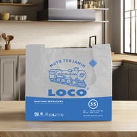 Bolsa de Camiseta de HDPE Blanca LOCO, Reutilizable, con Asa Tipo Chaleco, 35x55cm, Resistente y Duradera, Personalizable para Empaque de Supermercados y Tiendas de Comestibles