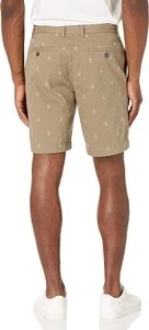 Pantalones cortos deportivos con banda de cintura alta para hombre, lona transpirable, lavado ácido, hasta la rodilla, patrón sólido, poliéster ecológico High Street - Product Image 2