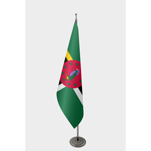 Customizable Dominica Indoor Pennant <b>Flag</b> 3x5ft Aluminum <b>Pole</b> Digital Printing Cotton or Polyester Material Custom Logo - Product Image 1
