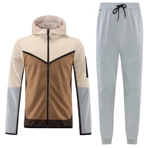 Conjunto de ropa deportiva con logotipo personalizado, pantalones de jogging multicolores, traje transpirable para gimnasio, sudaderas con capucha, chándal de talla grande para hombres y adultos - Product Image 2