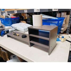 Supporto per Monitor a 2 Livelli da 20 Pollici, Organizzatore da Scrivania con Cassetto per Monitor e Archiviazione - Product Image 1