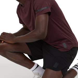 T-shirt en coton uni pour homme, structure de tissage fine, imprimé, lisse, durable, ajusté, toucher doux - Product Image 2