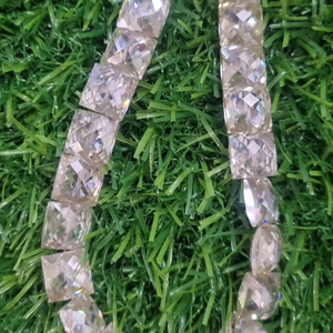 Perles de diamant fantaisie Moissanite coupe princesse 10 MM - Product Image 1