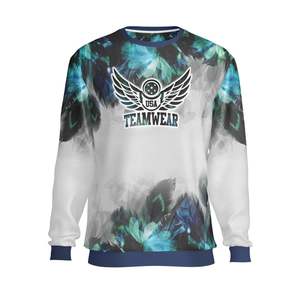 Personalizado 350gsm Unisex Plus Size Crewneck Fleece Hoodies Sudadera Blanca Bordado para Damas Hombres Invierno Plus Size Sudadera - Product Image 6