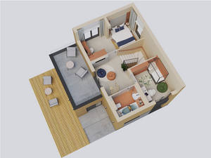 Cómoda casa completamente lista prefabricada ensamblada por módulos diseño moderno EJNIV - Product Image 6