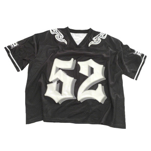 Fabrication OEM à chaud, maillots de football, rugby et football américain unisexes, t-shirts courts sublimés imprimés sur mesure, taille plus, 100% - Product Image 2