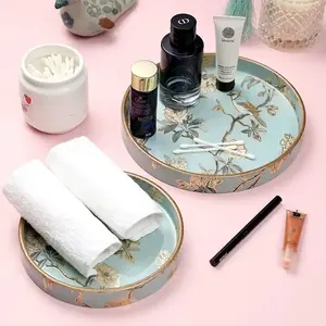 ถาดกลมเคลือบไม้ MDF ดีไซน์แฟนซีคุณภาพระดับพรีเมียมสําหรับงานแต่งงานและใช้ในบ้านในราคาขายส่งจากอินเดีย - Product Image 2