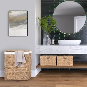 Cesta de Almacenamiento Tejida a Mano con Tapa, Clasificador de Basura, Hecha de Jacinto de Agua, Ecológica, Hecha en Vietnam - Product Image 5