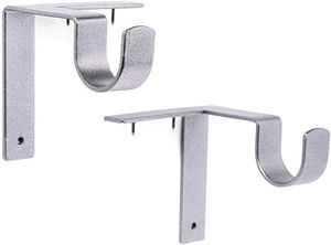 Decorative iron <b>curtain</b> brackets for heavy drapery installation antique style wall mounts for elegant room and window - Product Image 5