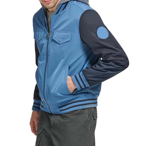 OEM polyester coton Baseball Letterman vestes vêtements pour hommes avec poches fermeture éclair à manches longues collège Baseball veste pour hommes - Product Image 4