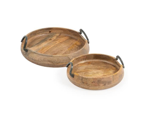 Plateau de service à collation en bois d'acacia fait à la main de qualité supérieure, écologique, design moderne, fabrication sur mesure, haute qualité, Inde - Product Image 1