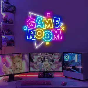 LED Gaming LED Light Up Sign vendita calda Gaming Room Store Business Logo Design LED Neon Sign per la decorazione della parete