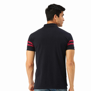 Men's Quick Dry Cotton Polo Shirt Slim Fit Short Sleeve Pullover Black Color Golf Polo Shirt With Custom Design - Product Image 2