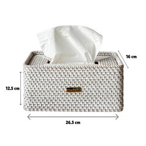 Servilletero Rectangular Moderno de Ratán Blanco para un Estilo de Mesa Chic, Uso en el Hogar, Comedor y Cocina, Hecho a Mano en India - Product Image 5