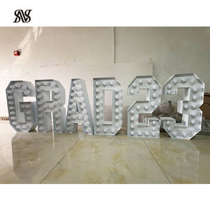 생일 장식을 위한 선택 윤곽 편지 3ft/4ft/5ft 선택 윤곽 번호 기호 0-9 선택 윤곽 빛 번호 선택 윤곽 번호 4ft - Product Image 5