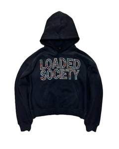 Pull à capuche en coton personnalisé pour hommes, sweat-shirt à capuche brodé avec logo et strass, motif uni, hiver Streetwear, sweat-shirt à capuche délavé - Product Image 3