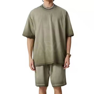 Factory Made Durable Breathable Acid Wash <b>Short</b> <b>Set</b> <b>Top</b> Selling Summer Wear Men Acid Wash <b>Short</b> <b>Set</b> - Product Image 1