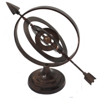 Décoratif nautique armillaire métal artisanat cadran solaire nautique sphère armillaire globe avec base en marbre à vendre