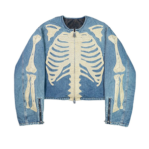 Customized 100% Cotton Premium Quality Denim Jacket <b>Men</b> Women Vintage Autumn Heavy <b>Pullover</b> Button Printed Quilted Winter Solid - Product Image 1