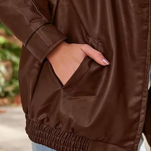 เสื้อแจ็คเก็ตหนังวัวสำหรับผู้ชาย ระบายอากาศได้ดี เป็นมิตรกับสิ่งแวดล้อม แห้งเร็ว อุ่นในฤดูหนาว คอตั้ง สไตล์ลำลอง คุณภาพสูง ราคาสมเหตุสมผล - Product Image 1