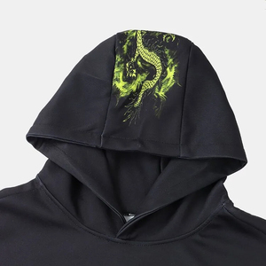 Sweat à capuche personnalisé de haute qualité surdimensionné poids lourd hommes sweats à capuche 500 Gsm coton mousse 3d bouffée impression à capuche pour hommes - Product Image 3