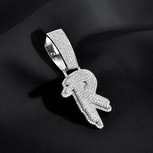 Colgante de Letra IMK Completamente Engastado, Plata 925 Chapada en Oro, Joyería Hip Hop Personalizada para Hombre, Estilo VVS con Diamantes, Regalo de Cumpleaños - Product Image 5