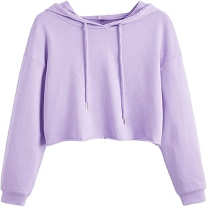 Ropa de mujer Impresión de logotipo personalizado Sudadera con capucha de manga larga con cremallera Sudaderas Mujer Crop Top Sudadera con capucha - Product Image 5