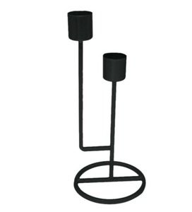 Bougeoir enduit de poudre noire facile Portable métal fil photophore bougeoir fêtes de noël éclairage bougeoir ventes - Product Image 5