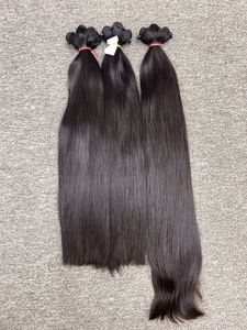 มัดผมดิบแบบชาวเวียดนามผ้าสองชั้นสไตล์ธรรมชาติแบบตรงธรรมชาติ - Product Image 3