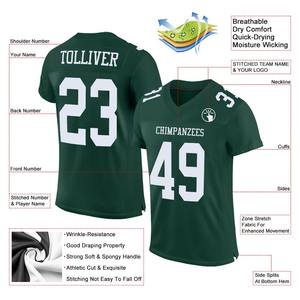 Maillot de football personnalisé, uniforme de football de qualité supérieure | Fabricant EM&ODM, maillot de football authentique personnalisé en maille verte et blanche - Product Image 2