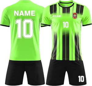 Ensembles de vêtements de football de couleur dégradée de haute qualité conception personnalisée impression par sublimation uniformes de football en gros - Product Image 3