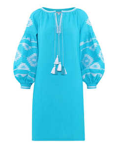 Mini robe courte en coton bohème brodé à la machine, nouveau style de mode pour femme - Product Image 3