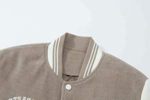 Chaqueta universitaria para hombre, abrigo bombardero bordado con mangas de cuero PU de lana personalizado, uniforme de escuela secundaria o universidad - Product Image 4