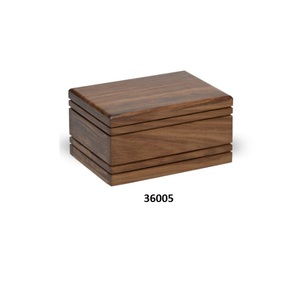 Grande urne funéraire adulte en bois noir pour cendres humaines Urne funéraire de forme rectangulaire avec sac en velours gratuit - Product Image 5