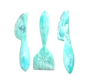 Affordable Factory Price Cheese Knife Set with Resin with Golden <b>Foil</b> Handle and Stainless Steel Blades Knife Set From India - Product Image 1