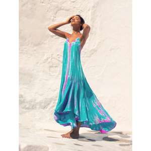 2025 nouveau produit Offre Spéciale bleu ciel confortable gothique écologique modal Slip longueur au sol robe à bretelles spaghetti - Product Image 1