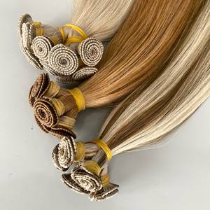 ผมต่อแบบมัดมือสำหรับต่อผมมัดมือรัสเซียผมมนุษย์ดิบไร้รอยต่อ - Product Image 2