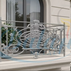 Panneau de garde-corps moderne en fonte gris poli, réglable, résistant aux UV et à la rouille, pour architecture de balcon résidentiel haut de gamme - Product Image 6